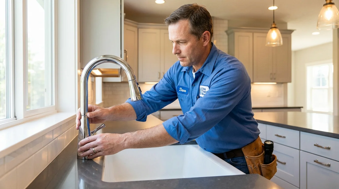 Kitchen faucet installation by Johns Plumbing LLC in Lockhart